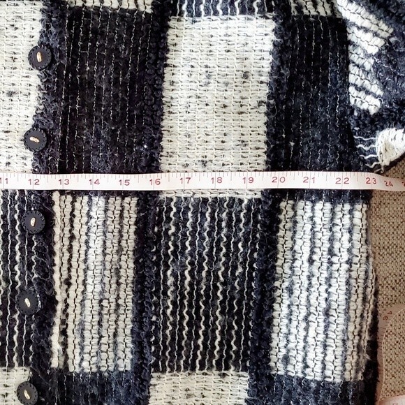 Vintage Doncaster Patchwork Wool Blend Jacket Coat Black & White Size M? - Picture 13 of 16